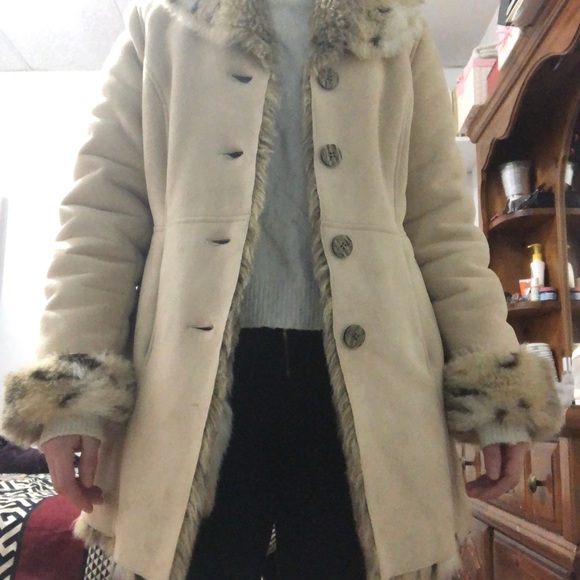 Vintage fur, suede coat - Picture 8 of 8